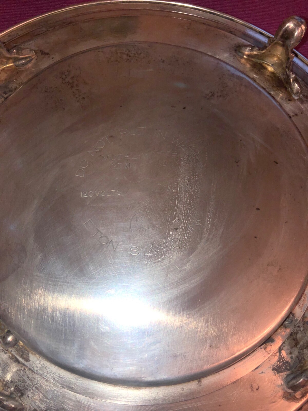 Eton Silver Inc. Two Handled Silverplated Warming Serving Tray eBay