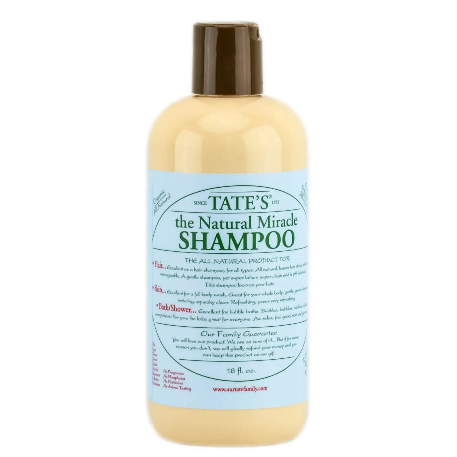 Tate's Natural Miracle Shampoo 18 oz - ORIGINAL FORMULA