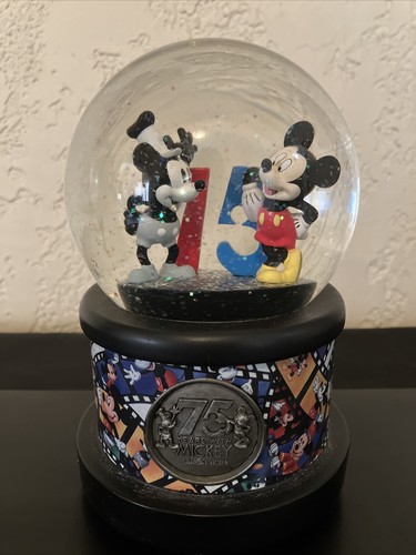 Disney World Mickey Mouse 75th Anniversary Musical "The Entertainer" Snow Globe - 第 1/6 張圖片