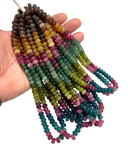 8mm Multi Tourmaline Quartz Beads Carved Pumpkin Shape Gemstone Strand DIY - Picture 18 of 20
