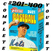 2021 Topps Heritage Baseball Cards - Complete Your Set Pick From List #201-400