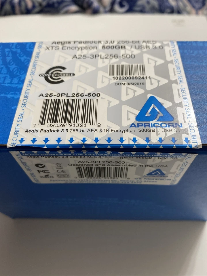 Apricorn Aegis Padlock USB3.0 256 AES Encryption 500GB Hard Drive A25-3PL256-500 - Image 2 of 4