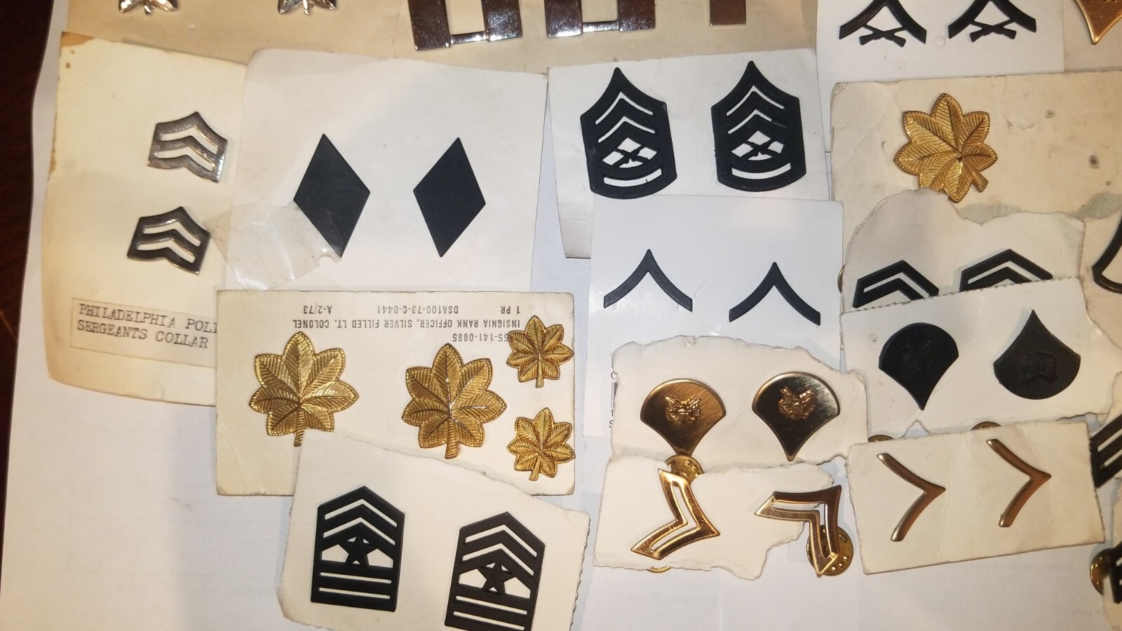 Vintage Lot Of U S Military Rank Insignia Pins Army Navy Marines And vintage-lot-of-u-s-military-rank-insignia-pins-army-navy-marines-and