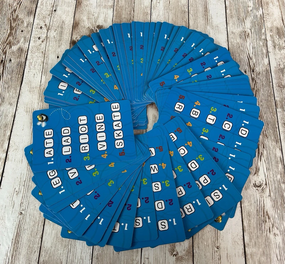 Juego Scrabble Alphabet Scoop piezas de repuesto piezas las 72 tarjetas de palabras Foto 2 de 4