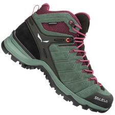 Salewa Alp Trainer 2 Mid GTX scarpe da trekking da donna scarpe da trekking scarpe in pelle verdi