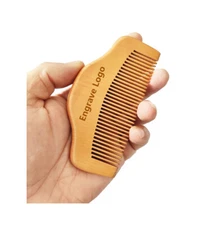 Customize Logo-Fine Tooth Wood Comb Beard Comb Pocket Size Comb Hair Brush