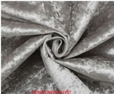 Image of Crushed Velvet Fabric Upholstered Chesterfield Sleigh Diamond Bed Double 4'6 5FT