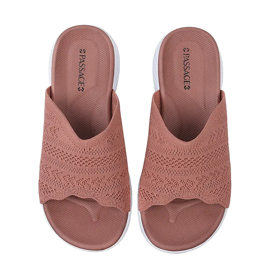 PANTOFOLA D’ORO PASSAGE ciabatte infradito donna donna Flyknit slide punta aperta UK 3 oro rosa