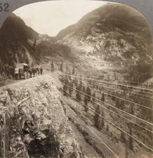 Keystone Stereoview Stage Road Between Ouray & Red Mt., CO From USA 100 Set #52