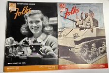 GM General Motors Folks Magazine October 1942-July 1943 War Time 2 Issues