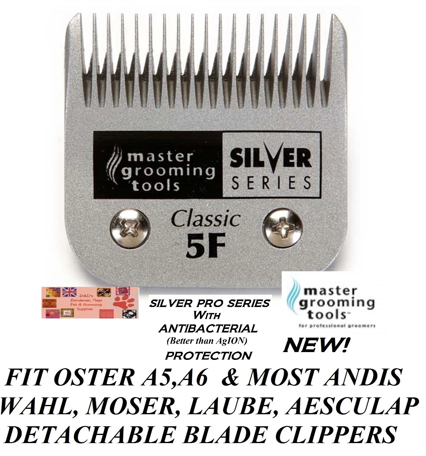 ANTIMICROBIAL CLASSIC 5F BLADE*Fit Oster A5,Many Andis,Wahl Pet Grooming Clipper