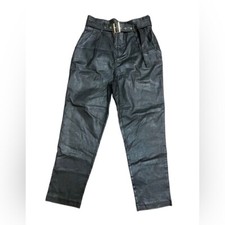 AKIRA faux leather Tapered pants Trousers high waisted elastic waist band size L
