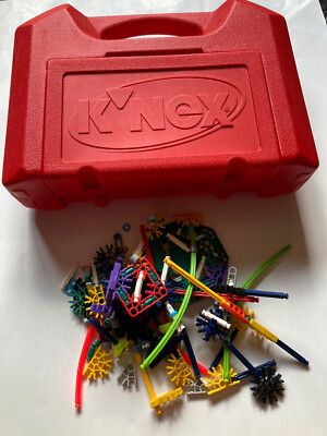 K NEX Red Storage Hard Case K'nex 150+ K nex Pieces Vintage 90s