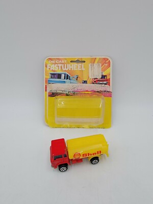 Vintage - yat ming - FASTWHEELS - Approx 1:100 Diecast - Shell Tanker Truck 