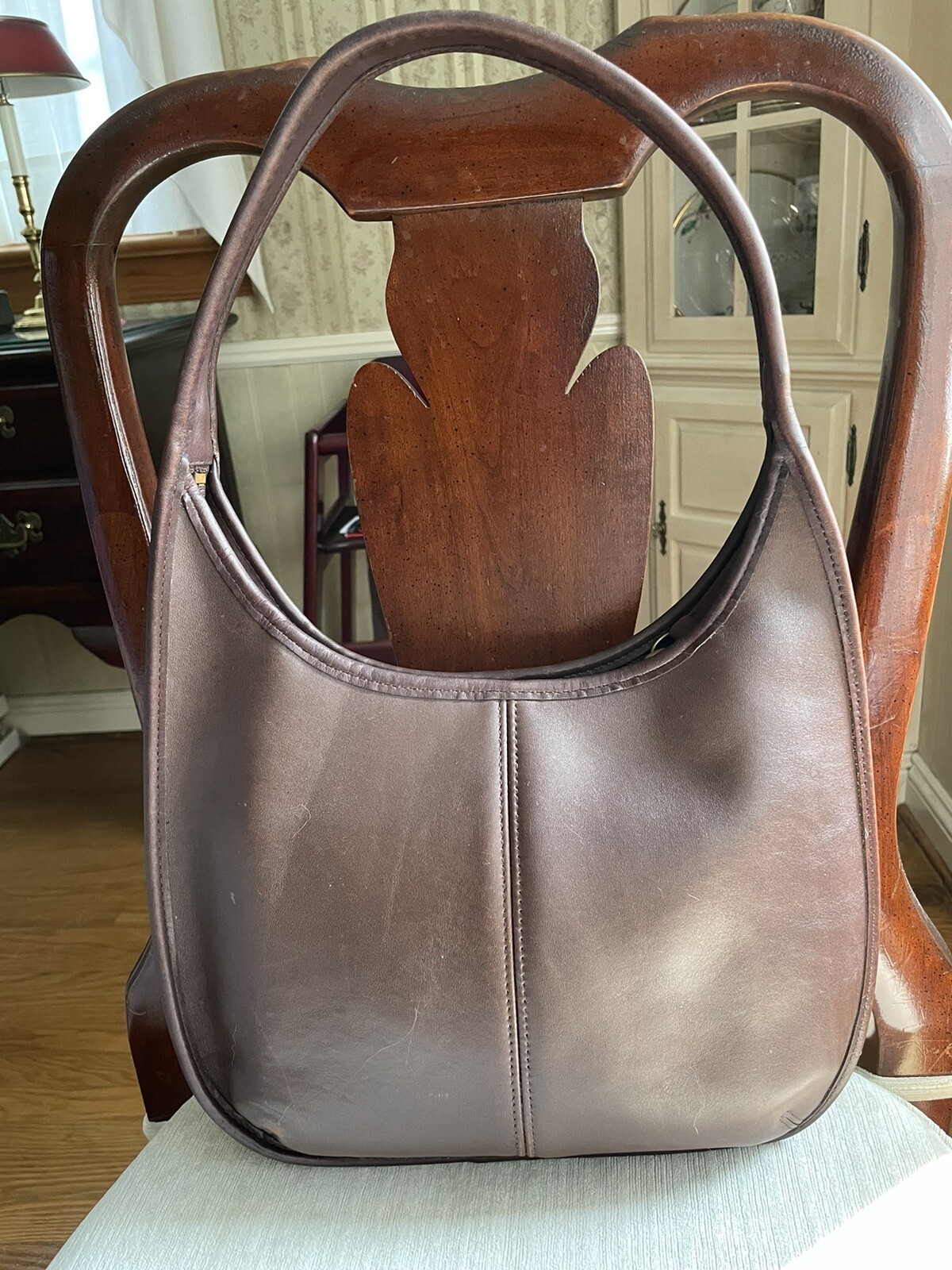 VINTAGE COACH ERGO ZIP SHOULDER BAG STYLE 9025 MAHOGA… Gem