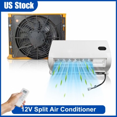 12V Air Conditioner Electric Split AC Unit Universal A/C Kit For RV Truck Bus