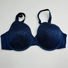 Vanity Fair Bra 40C Blue Lace Full Coverage Underwire 75243