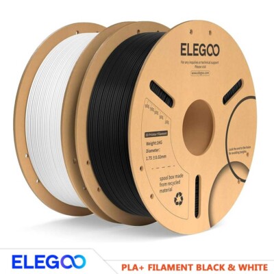 【5Kg】Elegoo PLA Plus Filament für 3D Drucker - Hochwertig, 1,75mm, 1kg Spulen