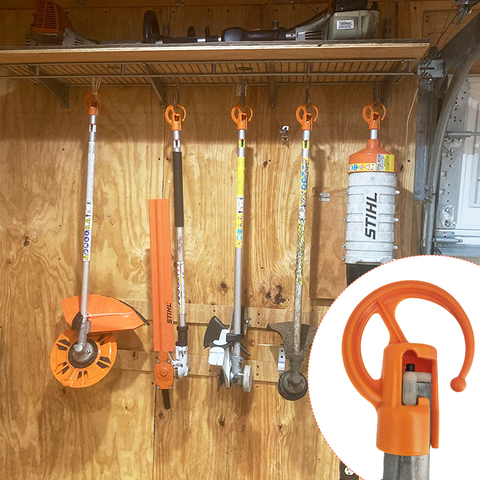 6 Pack Stihl Hanger for Kombi System Attachments Edger and Straight Trimmer eBay