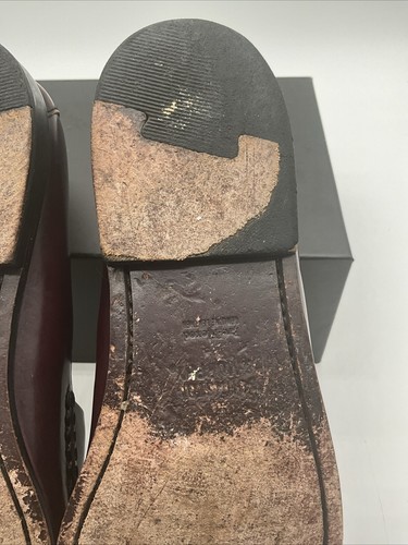 Scarpa slip-on Johnson & Murphy Cellini Italy uomo 12 M nappa bordeaux - Foto 18 di 19