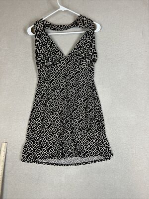 Rue 21 Brown and White Sundress with back cutout Size Large NWT