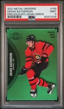 2021-2022 Metal Universe Precious Gems Drake Batherson #149 PMG Green /10 PSA 9