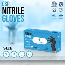 CSP Nitrile Gloves-5.5 mil black