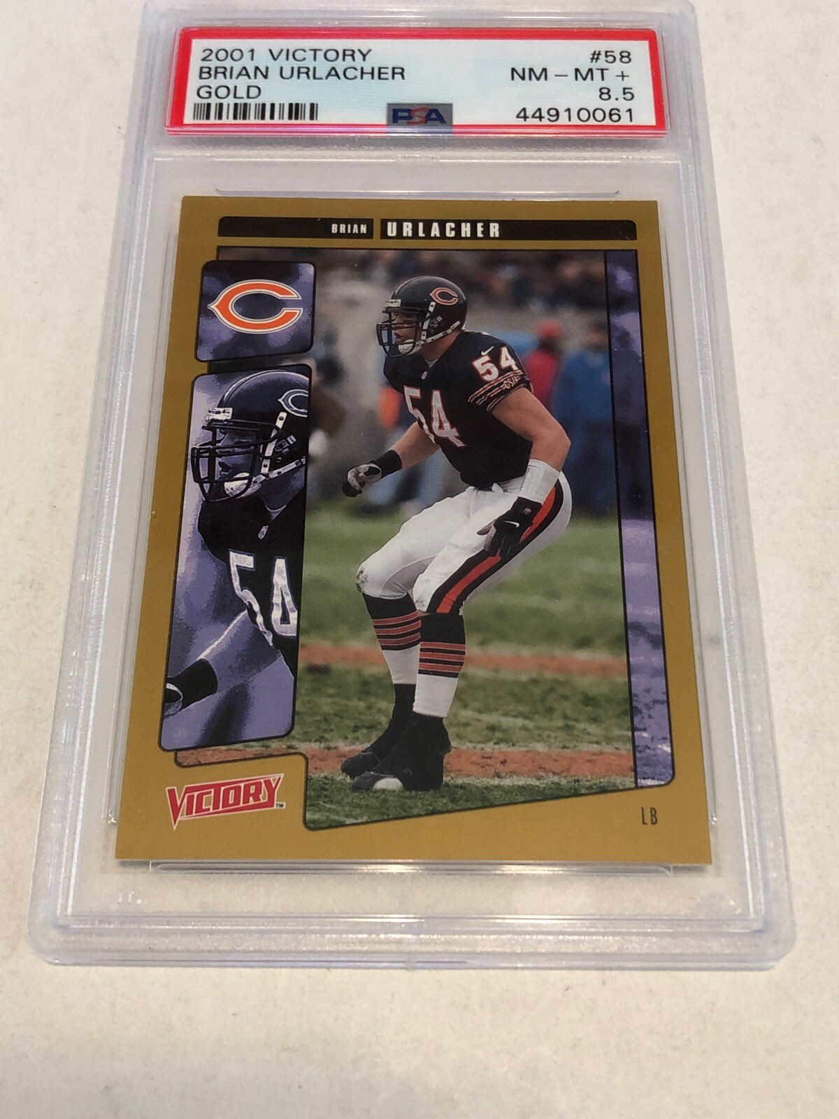 2001 Upper Deck Victory Gold Brian Urlacher #58 PSA 8.5 NM-MT+ Chicago Bears