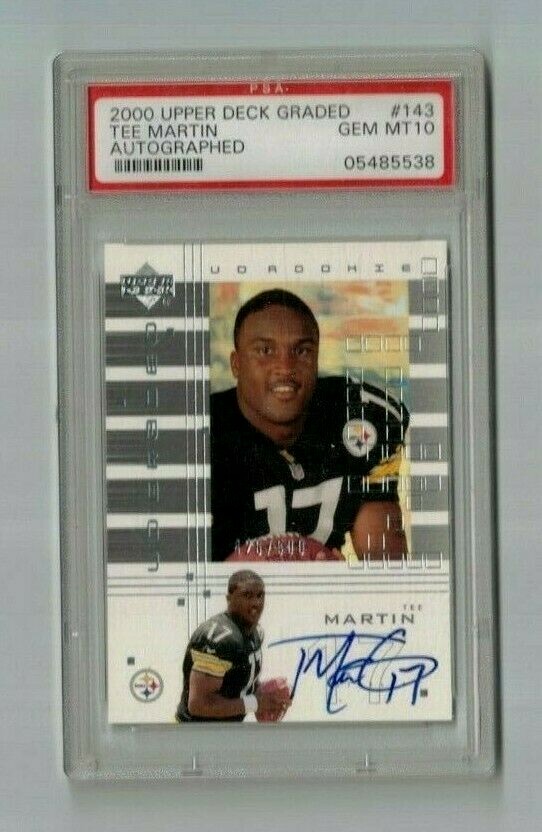 Tee Martin Upper Deck Graded #143 Autographed