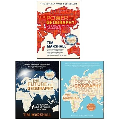 Tim Marshall on Geopolitics 3 Books Collection Set Future of Geography,Prisoners