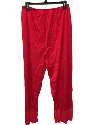 Ensemble pyjama chemise et pantalon pyjama Gilead dentelle fleurie manches longues rouge femme XL - Photo 12/18