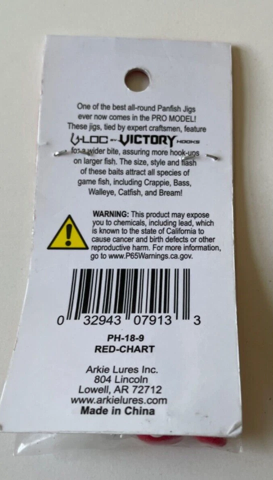 Shineee Hineee Panfish Jig RED CHART 1/8oz - Imagem 2 de 2