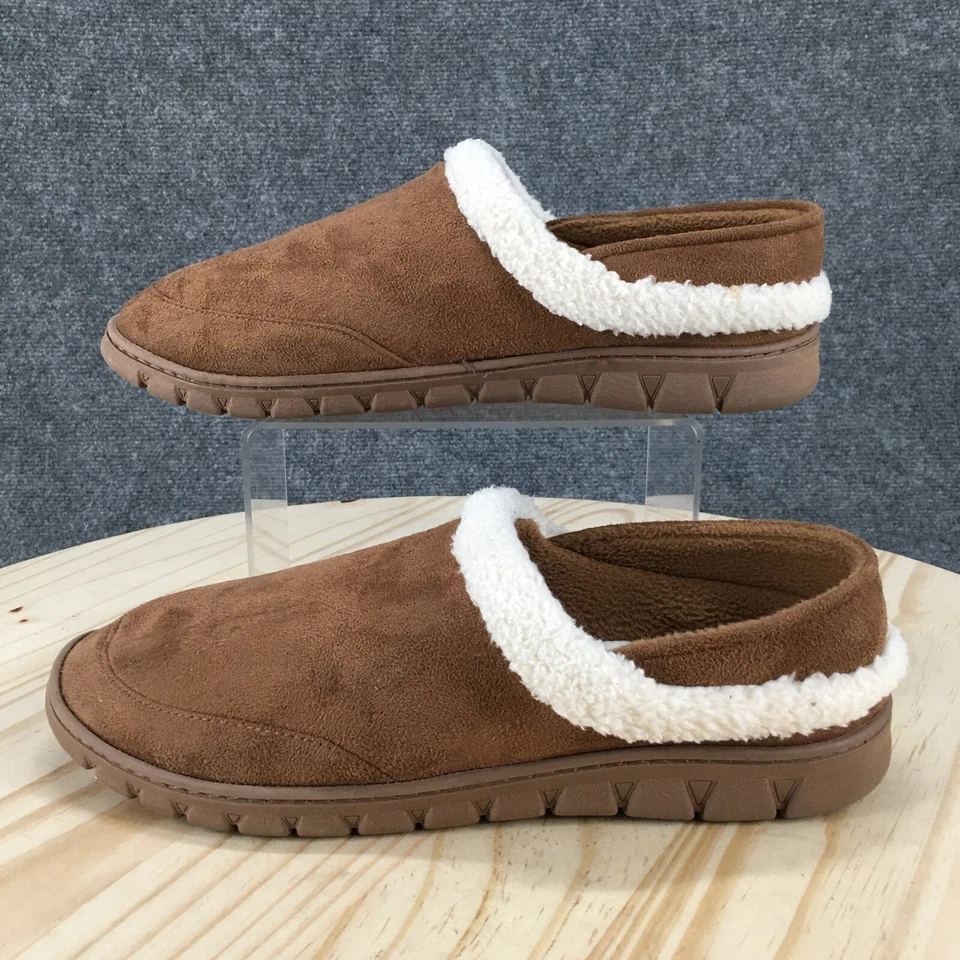 Туфли мужские Wembley 11-12 сабо плоские комфортные коричневая ткань без шнуровки из искусственного меха - Изображение 2 из 4