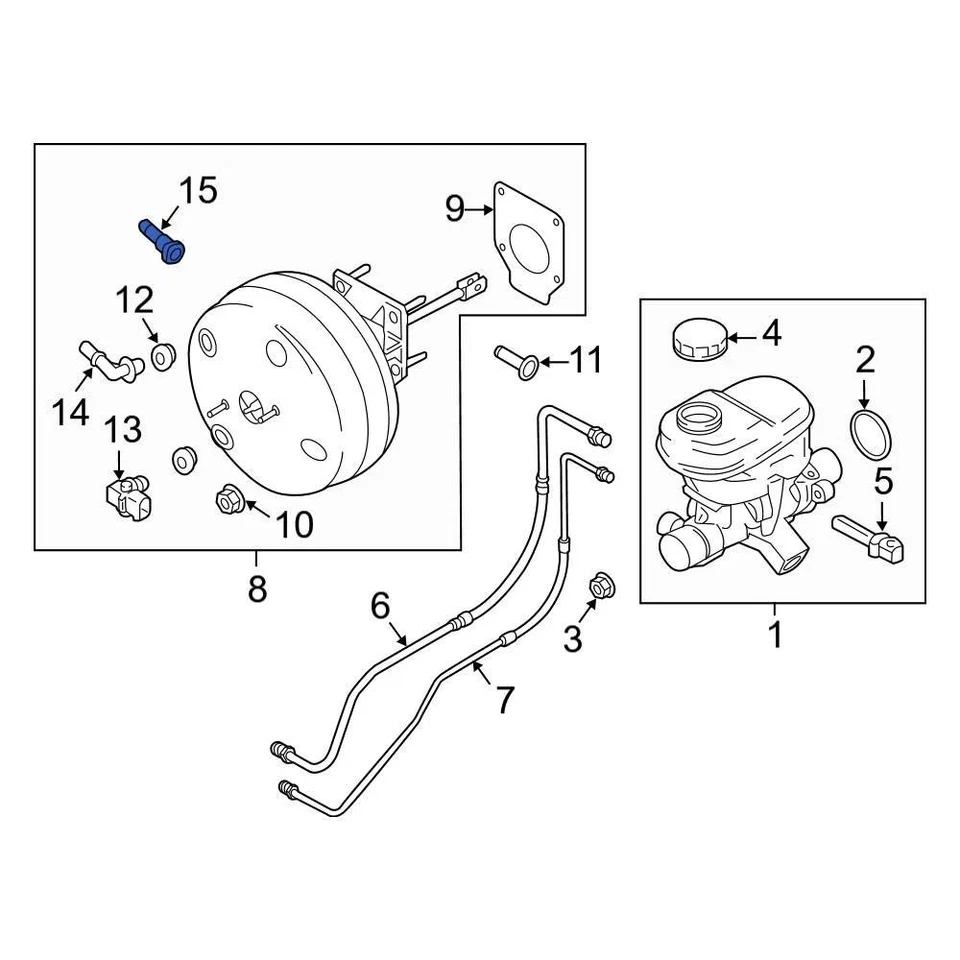 For Ford F-150 2017-2020 Ford JL3Z2420AB Brake Vacuum Hose Foto 2 de 4