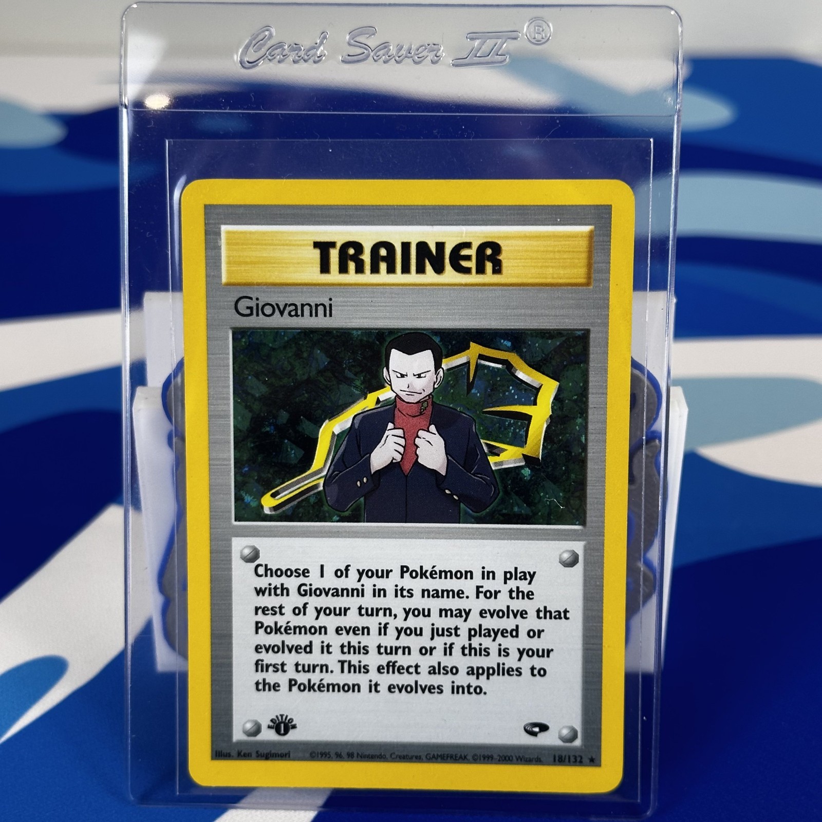 1st Edition Giovanni 18/132 Gym Challenge Holo Rare Pokemon Card - NM