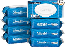 Cottonelle Fresh Feel Flushable Wet Wipes, Adult Wet Wipes, 8 Flip-Top Packs, 42