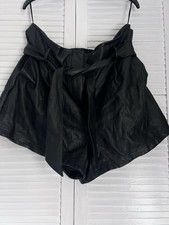 New look Pleather City Shorts Size 18