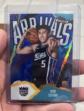 Nique Clifford 2025-26 Topps NBA Finest Arrivals Rc Blue Refracror 25/99 Kings