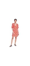 RIXO x Target Red Daisy Floral Swing Short Mini Dress V Neck 8