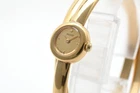 [Near MINT] Vintage SEIKO 1E20-0660 Gold Quartz Bangle Women’s Watch From JAPAN