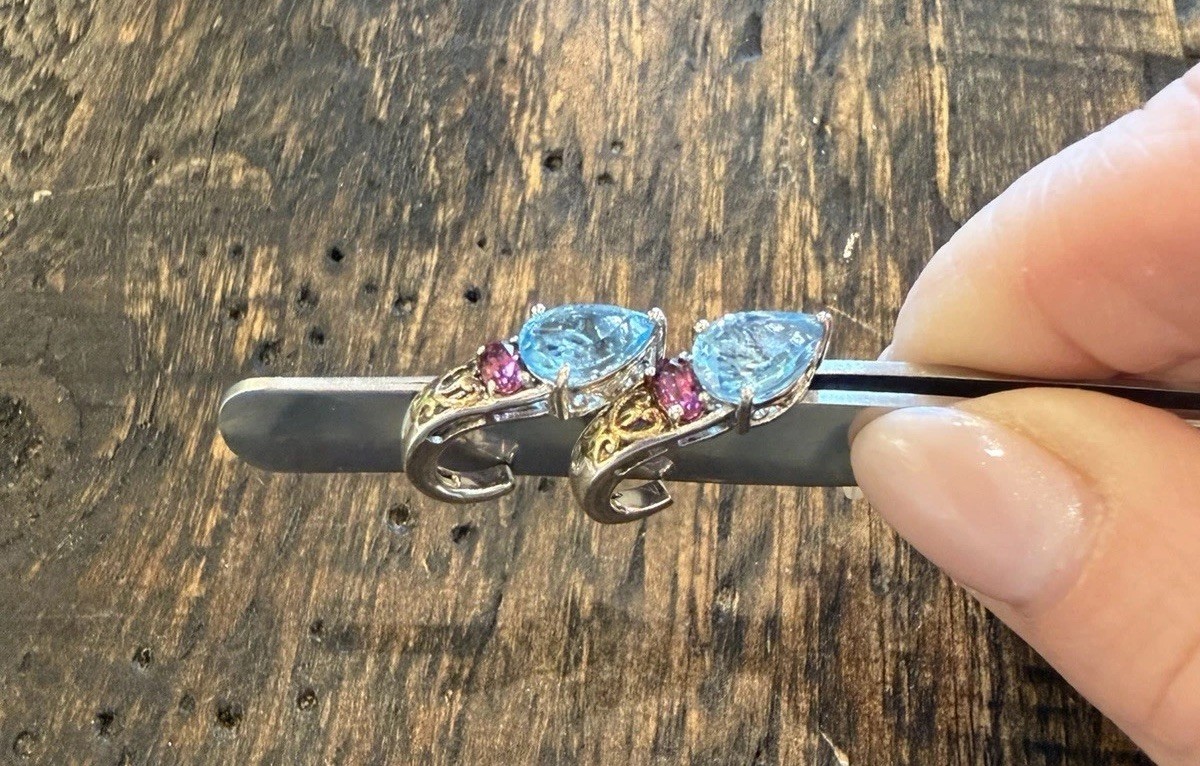 STS Chuck Clemency 925 Multi Gemstone Earrings - image 6