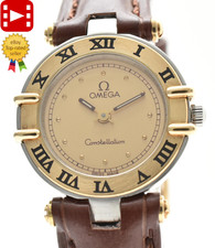 🎦Vintage! [OTTIME CONDIZIONI] OMEGA Constellation Orologio da donna quadrante oro 18 carati Qz dal GIAPPONE