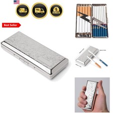 Metal Carry Cigarette Case, Double Sided Spring Clip,Holds 10 100mm Cigarette...