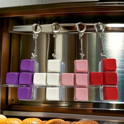 T-shaped Mechanical Keyboard LED Keyboard Stress Relief Button Keycap Keychain