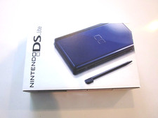 VERY GOOD COBALT BLUE NINTENDO DS LITE W/ CHARGER, STYLUS, MANUAL & BOX