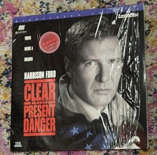 Clear and Present Danger with Cellophane Laserdisc, 1995 Vintage Action Film
