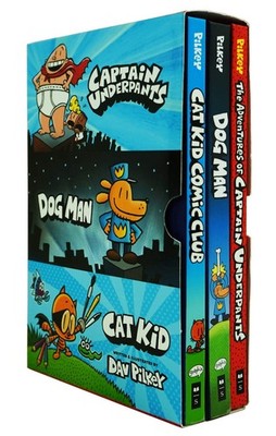 Dav Pilkey's Hero Collection 3 Books Boxed Set - Ages 9-12 - Hardback