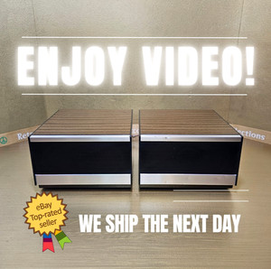 Vintage Grundig Box 39 Speakers Woodgrain Set Of 2 Made In Germany