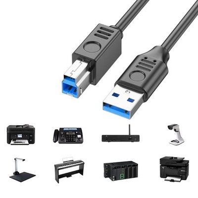 Efficient USB B to USB Printer Cable Solid Constructions & Stable Connection