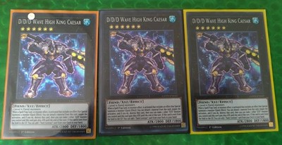 3x D/D/D Wave High King Caesar - COTD-EN042 - Near Mint NM - Super Rare - 1st Ed